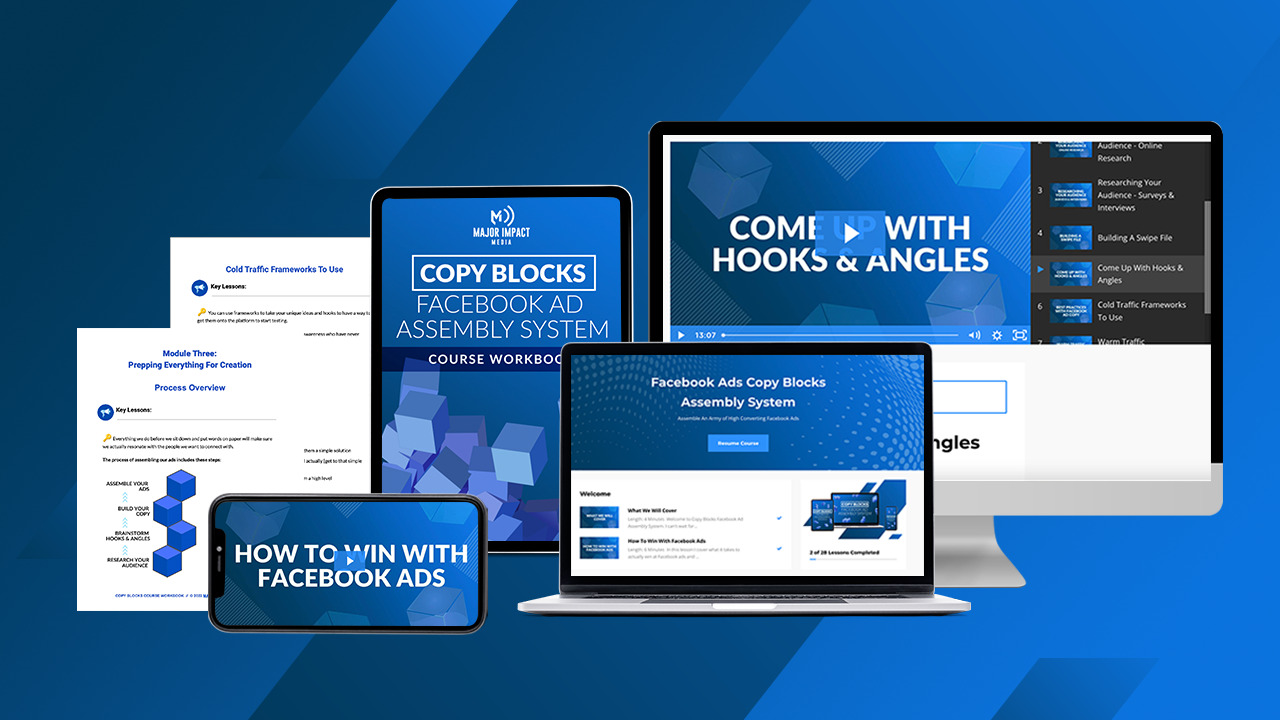 copy blocks facebook ad assembly system